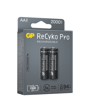 Акумулаторни батерии GP ReCyko Pro AA 2000mAh (R6), рециклируеми опаковки 2бр.