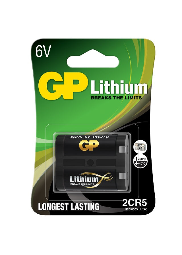 Литиеви батерии GP Lithium 2CR5, 6V, блистер 1 бр