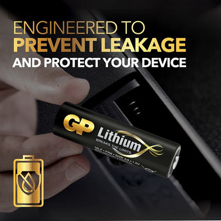 Литиеви батерии GP Lithium AA, FR6, 1.5V, блистер 2 бр.