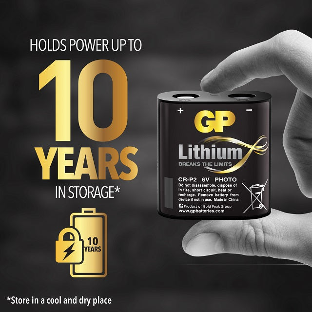 Литиеви батерии GP Lithium CR-P2, 6V, блистер 1 бр.