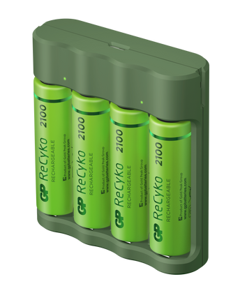 Зарядно устройство GP ReCyko Everyday B421 (USB) + 4 батерии ReCyko AA 2100mAh