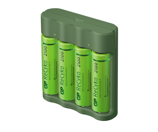 Зарядно устройство GP ReCyko Everyday B421 (USB) + 4 батерии ReCyko AA 2100mAh