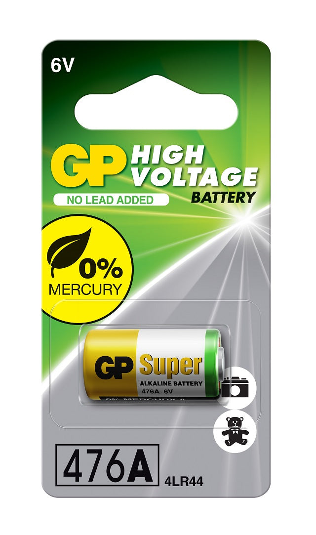 Алкални батерии GP High Voltage 476A, 4LR44, 28A, 6V, блистер 1 бр.