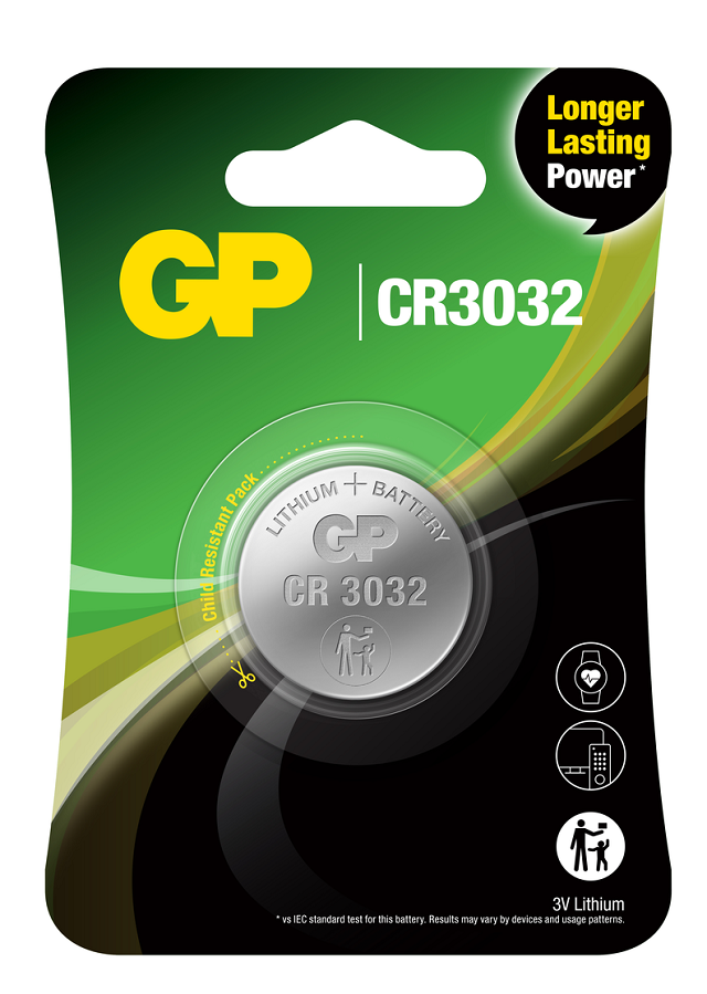 Литиеви батерии GP Lithium CELL CR3032, 3V, блистер 1 бр.