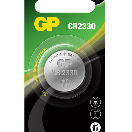 Литиеви батерии GP Lithium CELL CR2330, 3V, блистер 1 бр.
