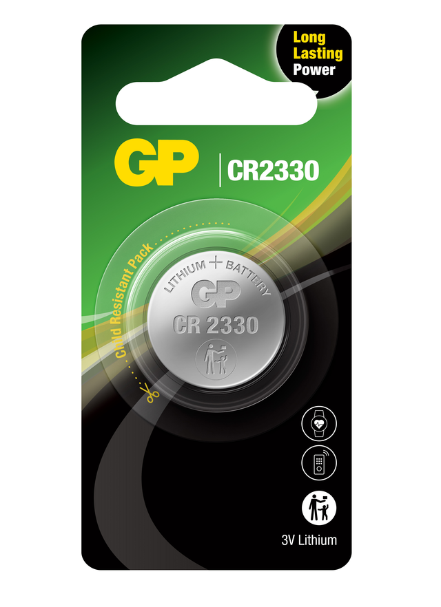 Литиеви батерии GP Lithium CELL CR2330, 3V, блистер 1 бр.