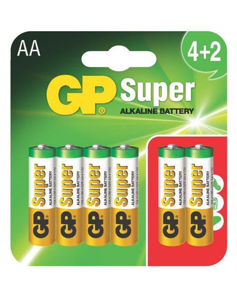 Батерии GP Super Alkaline AA (LR6), блистер 6бр