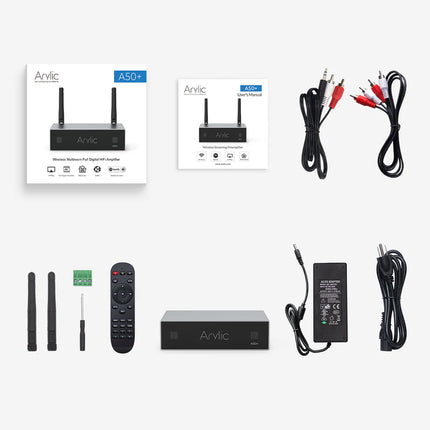 Arylic A50+ 2x50W стрийминг усилвател, LAN / WiFi / Bluetooth 5.0