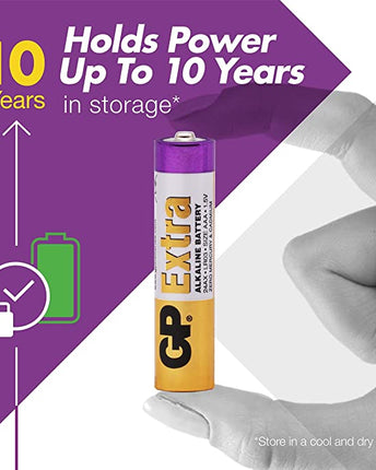 Батерии GP Extra Alkaline AAA (LR03), 1.5V, 40 бр.