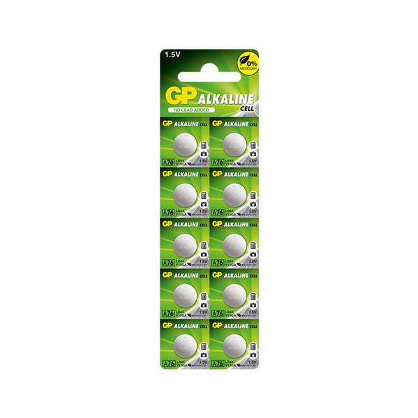 Алкални батерии GP Alkaline CELL A76 (LR44), блистер 10 бр.