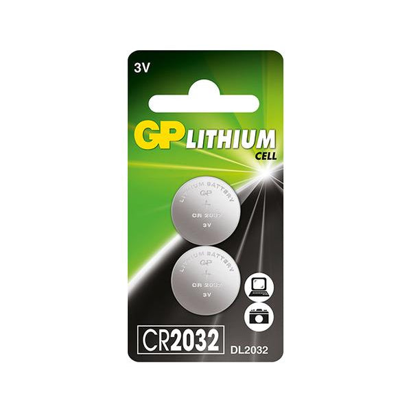 Батерии GP Lithium CELL CR2032 (DL2032), 3.0V, блистер 2 бр.