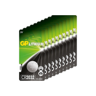 Батерии GP Lithium CELL CR2032 (DL2032), 3.0V, комплект 10 броя