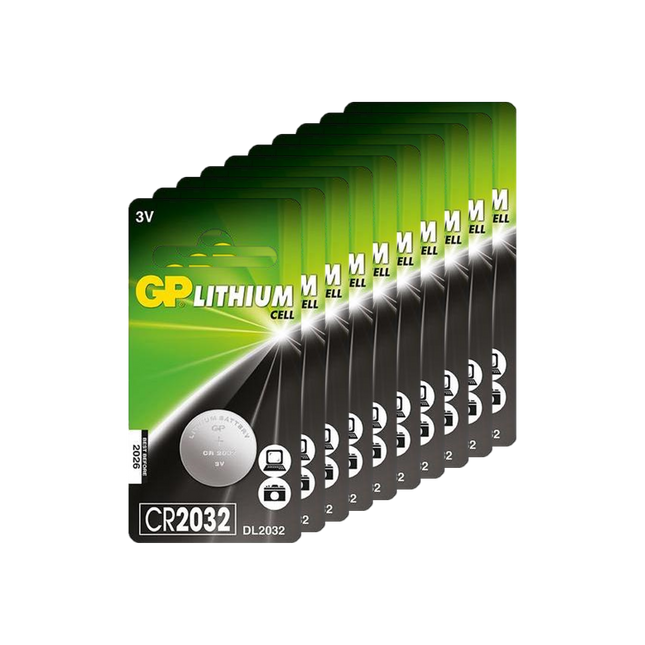 Батерии GP Lithium CELL CR2032 (DL2032), 3.0V, комплект 10 броя