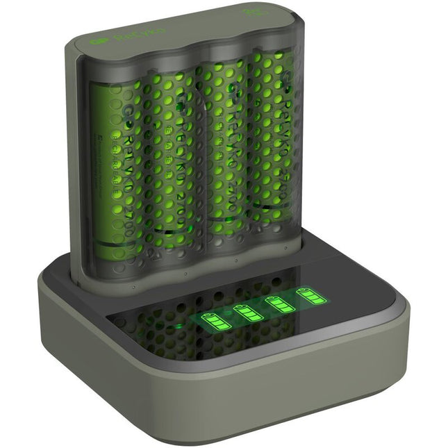 GP ReCyko Speed ​​​​Charger M451 зарядно устройство за батерии + 4 ReCyko AA 2600mAh батерии + D451 докинг станция за зареждане
