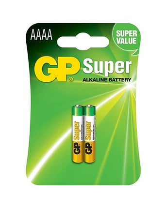 Батерии GP Super Alkaline AAAA (LR61), 1.5V, блистер 2бр.