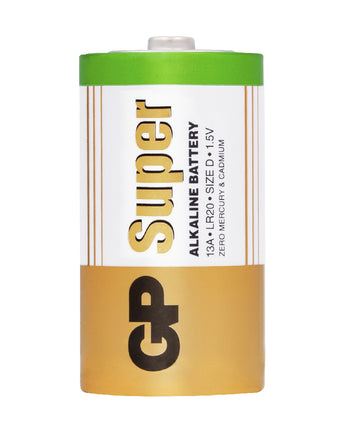 Батерии GP Super Alkaline D (LR20), 1.5V, блистер 2бр.