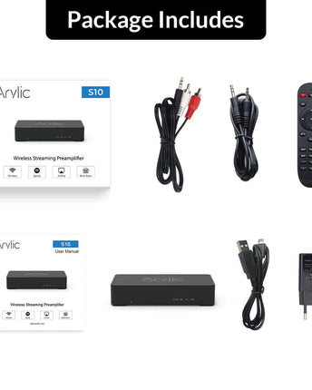 Arylic S10 аудио стриймър, LAN/WiFi/Bluetooth 5.0, 24bit/192kHz, Multiroom 