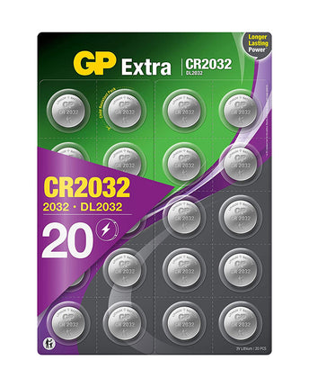 Батерии GP Extra Lithium CR2032 (DL2032), 3.0V, 20 бр.