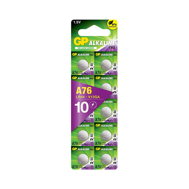 Батерии GP Extra Alkaline A76 (LR44), 10 бр