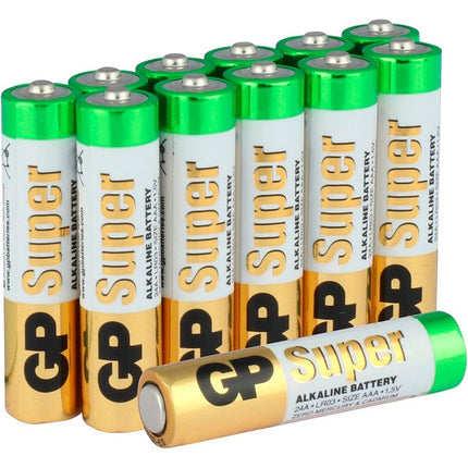 GP Super Alkaline AAA батерии (LR03), фолио 12бр