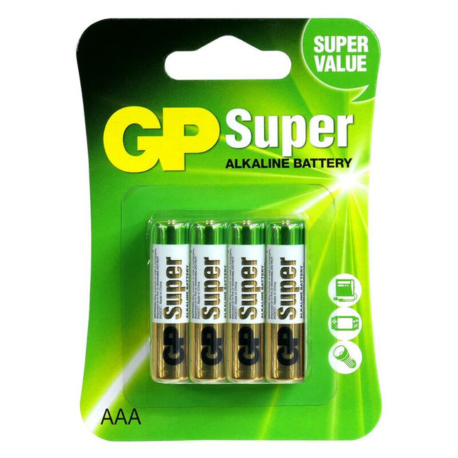 GP Super Alkaline AAA батерии (LR03), блистер 8бр