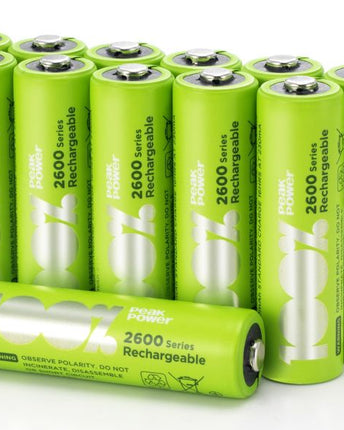 Акумулаторни батерии GP 100% Peak Power AA серия 2600, фолио 12 бр.