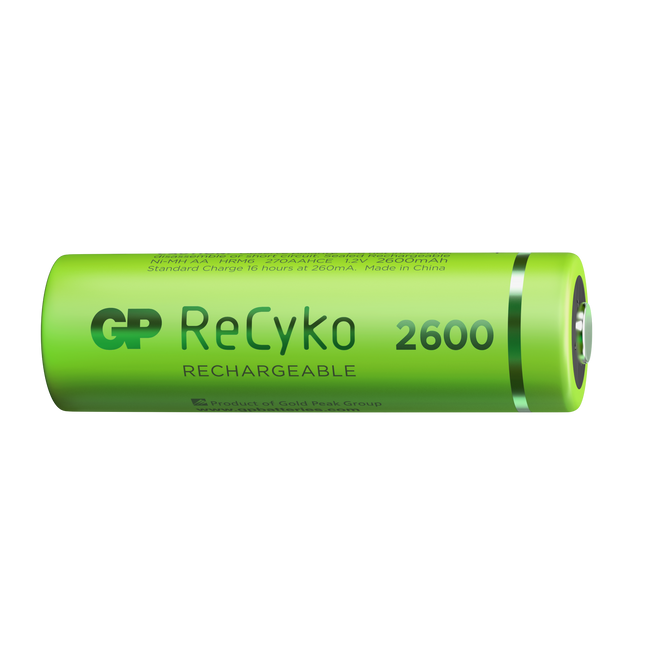 Акумулаторни батерии GP ReCyko AA 2600mAh (R6), рециклируеми опаковки 2бр.